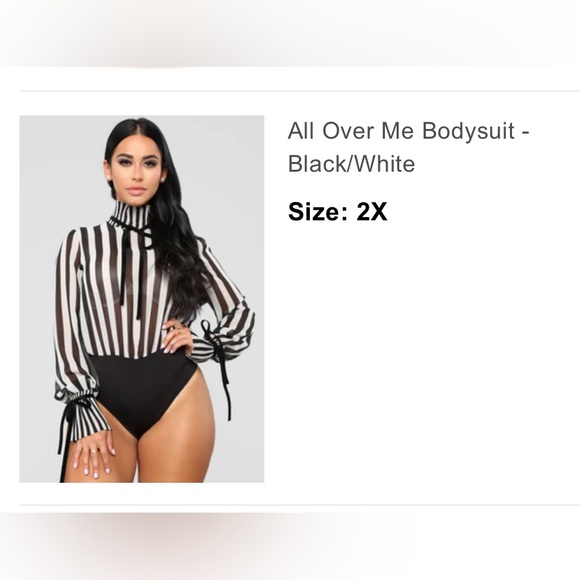 Bodysuit - Black/White - Picture 4 of 9